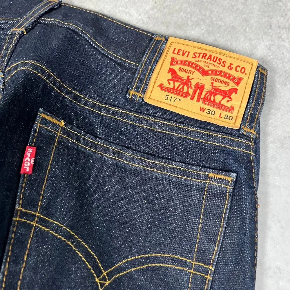 Levi's 517 Bootcut Jeans Men's Dark Denim Jeans Size 30x30